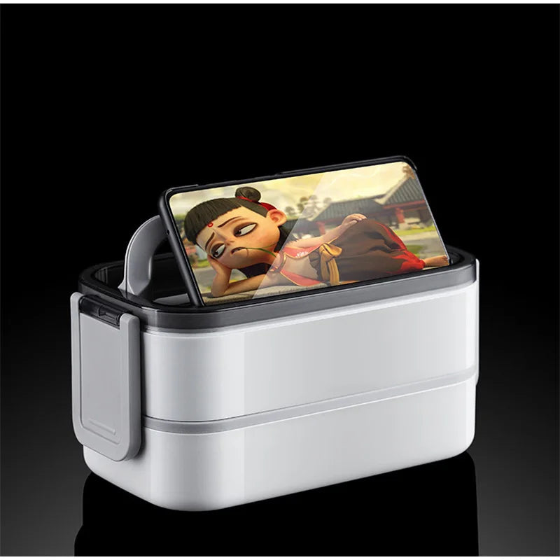 Lunch box 2w1 z Torbą Termiczną-Pojemnik na Lunch z 304 Stali Nerdzewnej