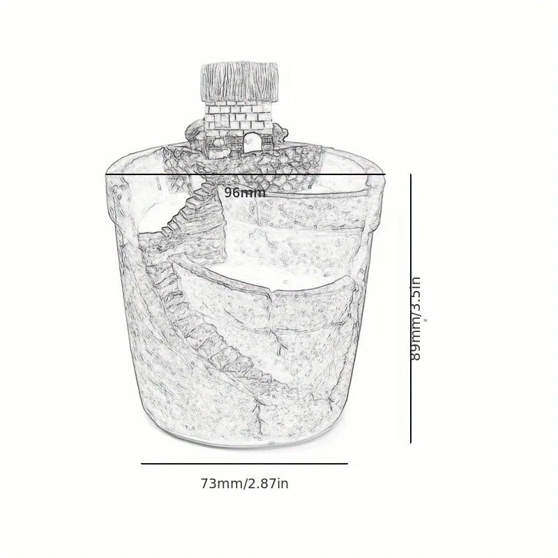 Mini doniczka domek z żywicy-kreatywna ozdoba do kwiatów i sukulentów