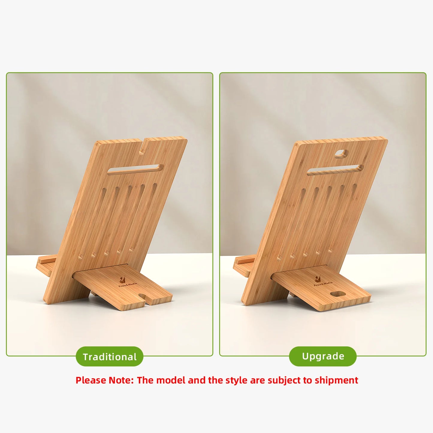 Bambusowa podstawka pod tablet i telefon-regulowana- na biurko