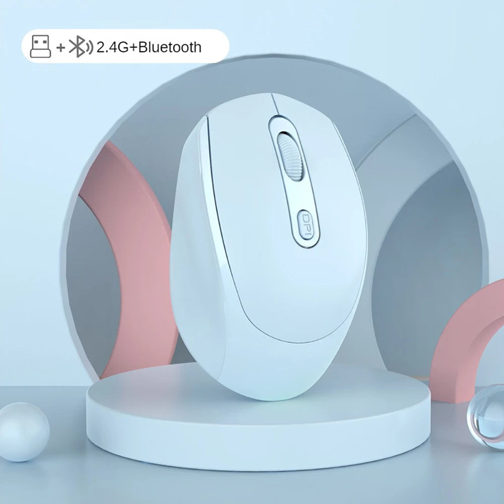 Bezprzewodowa myszka Bluetooth 5.2 – cicha i lekka, do biura, nauki i gier