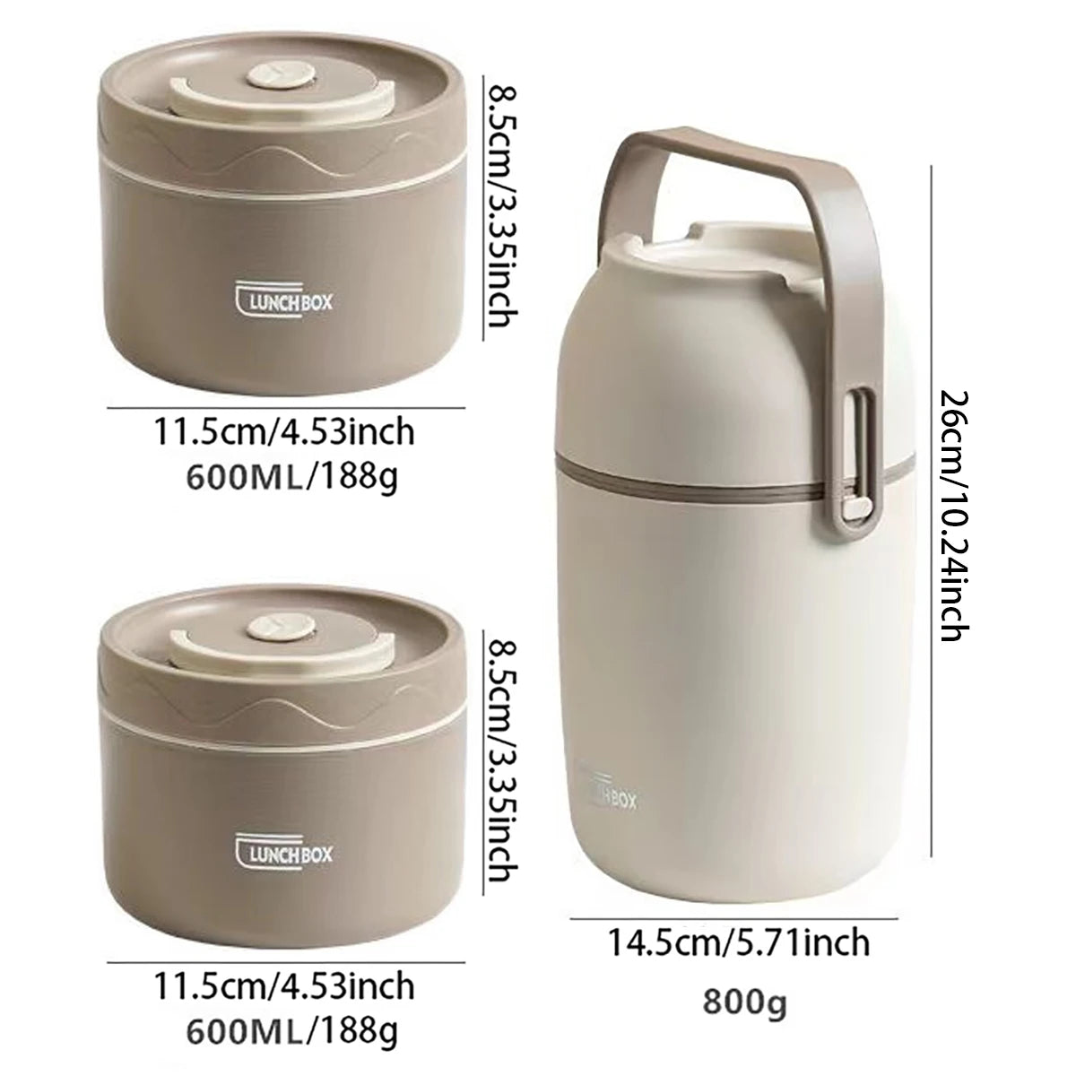 Lunchbox Stalowy z Torbą Termiczną – Dwuwarstwowy, Hermetyczny Pojemnik na Jedzenie