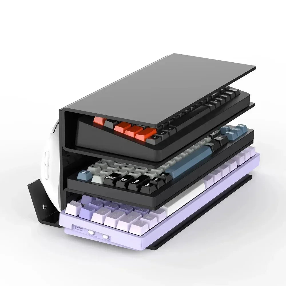 Półka akrylowa pod laptopa 3 poziomy do biura i pracy zdalnej