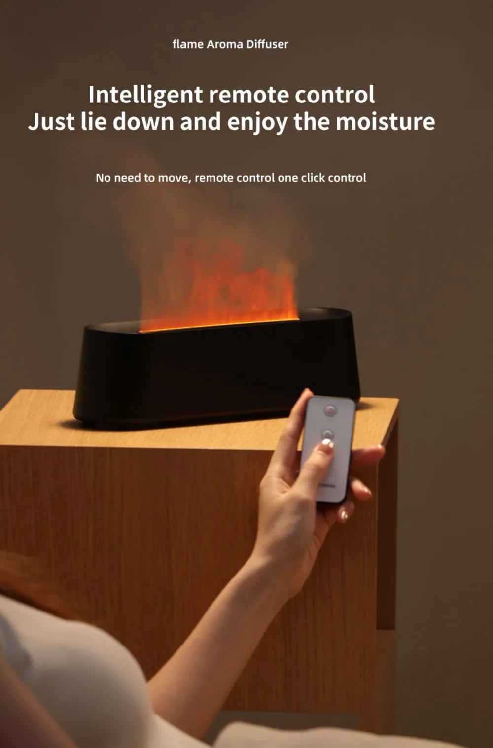 Nawilżacz Powietrza z Efektem Płomienia i Funkcją Dyfuzora LED