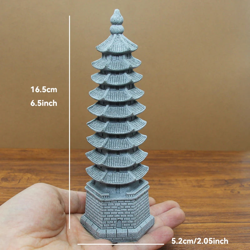 Figurki Zen Do Ogrodu i Dekoracji Wnętrz-Miniaturowe Pagody i Lampiony Japońskie