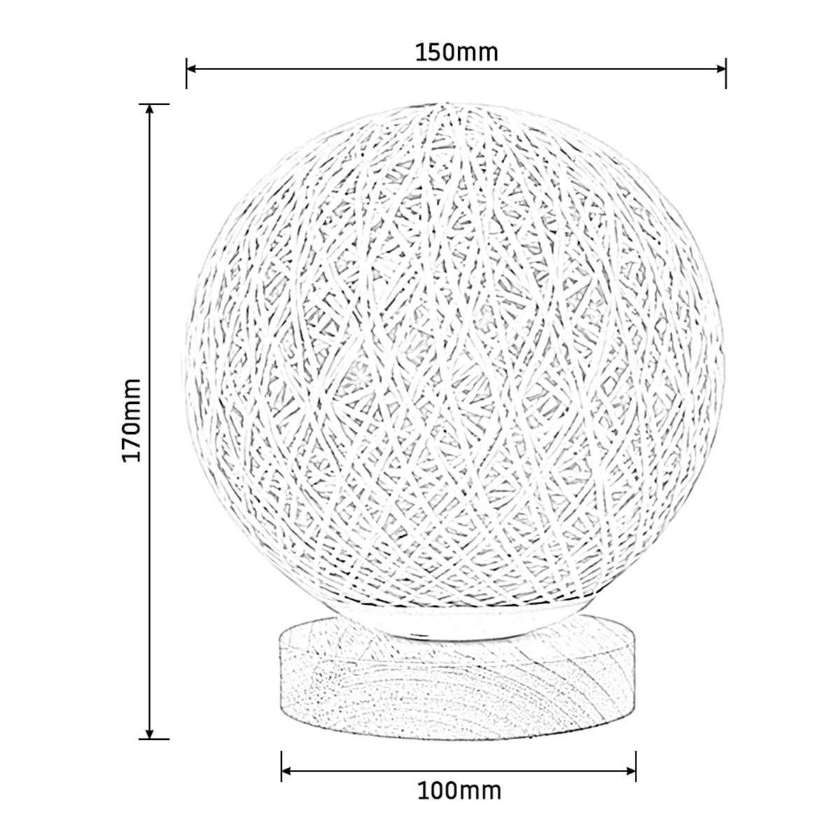 Lampka LED kula rattanowa- lampka biurowa USB(2 warianty)