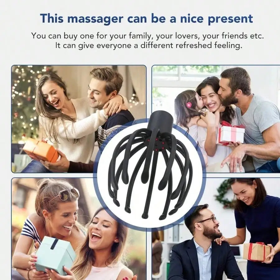Masazer do skóry głowy bezprzewodowy w kształcie ośmiornicy