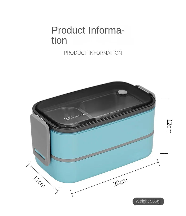 Lunch box 2w1 z Torbą Termiczną-Pojemnik na Lunch z 304 Stali Nerdzewnej