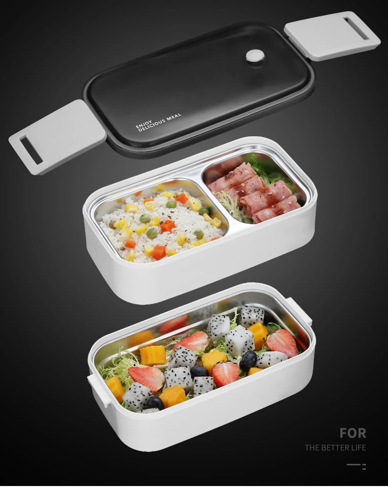 Lunch box 2w1 z Torbą Termiczną-Pojemnik na Lunch z 304 Stali Nerdzewnej