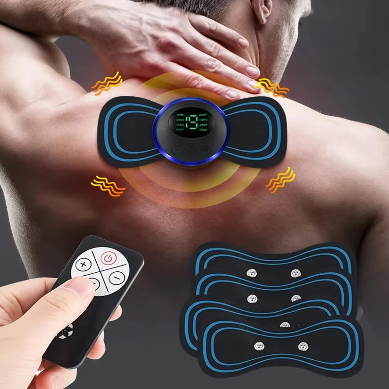 Smart Mini Elektryczny Masażer Szyi-Wielobiegowy,ładowalny,Plaster Masujący na Szyję
