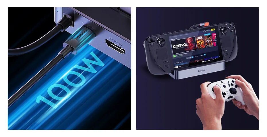 Stacja Dokująca USB-C do Steam Deck i Laptopów-6 portów z HDMI 4K