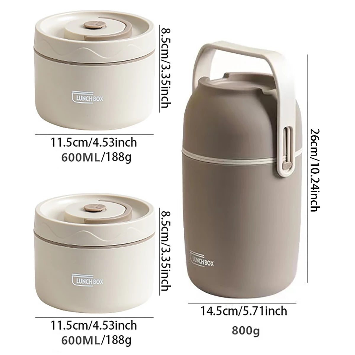 Lunchbox Stalowy z Torbą Termiczną – Dwuwarstwowy, Hermetyczny Pojemnik na Jedzenie