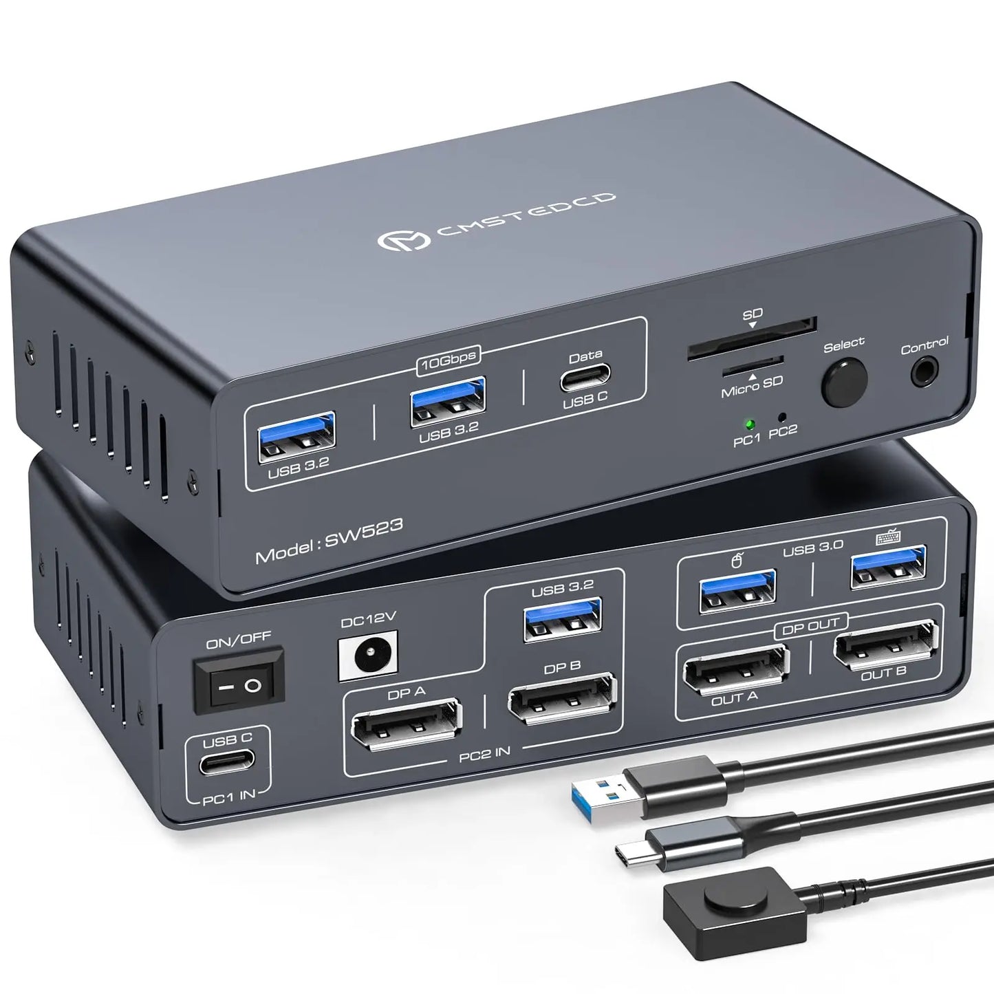 Stacja dokująca USB C z HDMI i DisplayPort-Dual Monitor dla Laptopa i PC