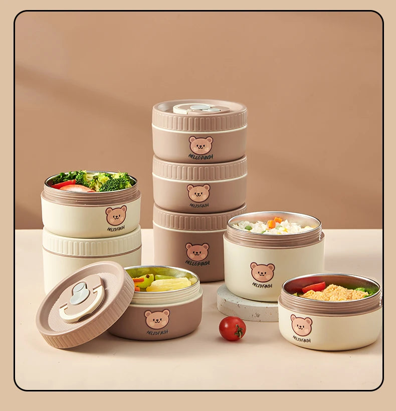 Lunchbox termiczny. Stal nierdzewna różne pojemności szczelny pojemnik na ciepłe posiłki