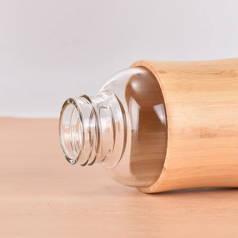 Butelka Szklana 500 ml z Rękawem Bambusowym-Borokrzemowe Szkło