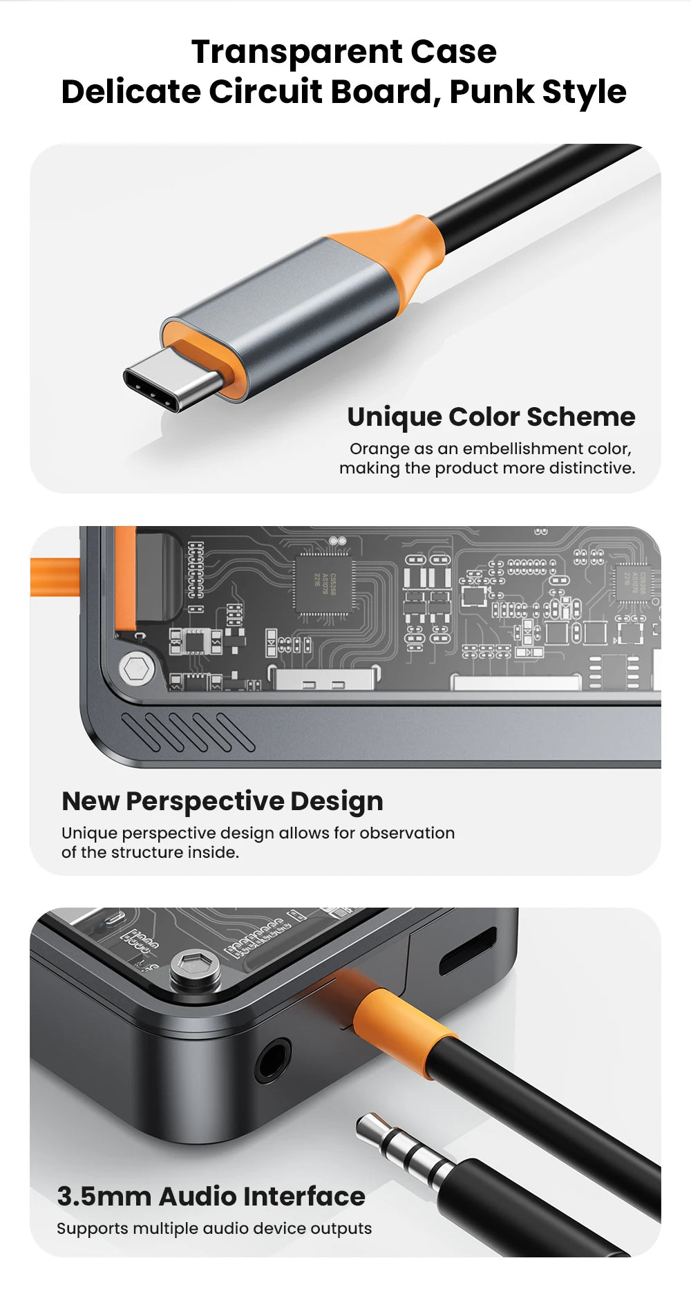 10w1 Stacja dokująca USB-C z HDMI 4K,PD 100W i czytnikiem kart-uniwersalny HUB