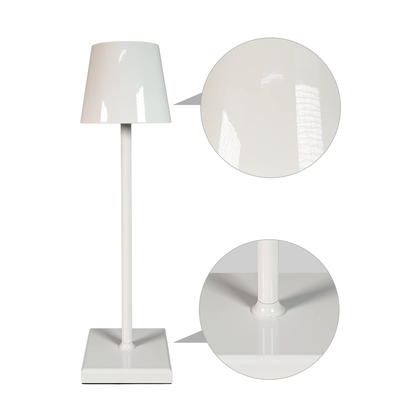 Nordycka minimalistyczna lampka LED, ładowana USB-C, z niebieskim światłem