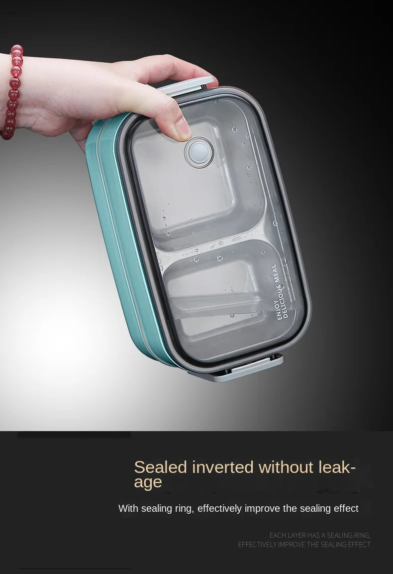 Lunch box 2w1 z Torbą Termiczną-Pojemnik na Lunch z 304 Stali Nerdzewnej