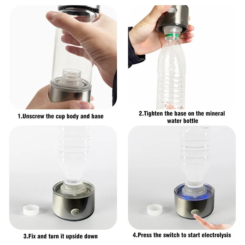 Butelka do Wody Wodorowej z Jonizatorem – 420 ml, Filtr Wymienny