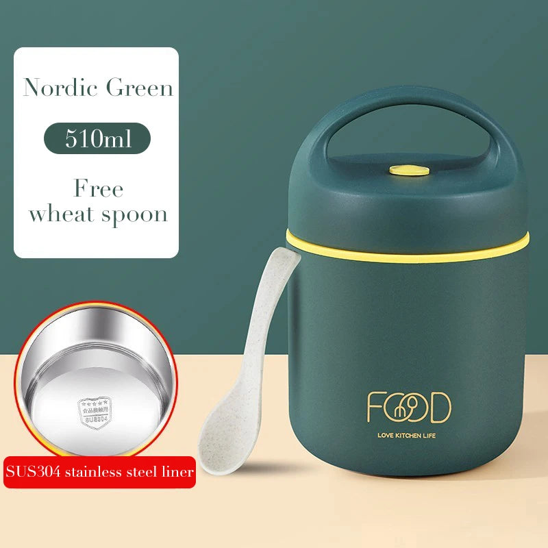 Lunchbox  termiczny ze stali nierdzewnej z torbą i łyżką.Dla dzieci i dorosłych