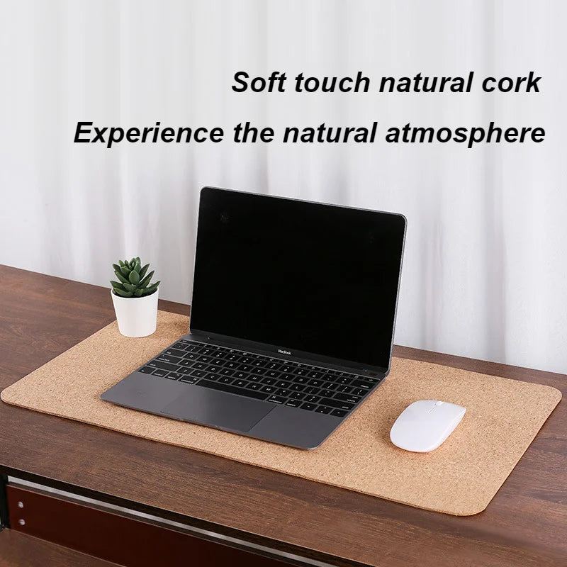 Naturalna podkładka korkowa na biurko – grubsza mata pod laptopa lub myszkę