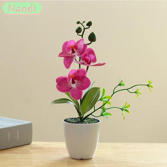 Sztuczna Orchidea w Doniczce – Dekoracja do Pomieszczeń