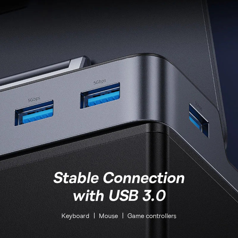 Stacja Dokująca USB-C do Steam Deck i Laptopów-6 portów z HDMI 4K