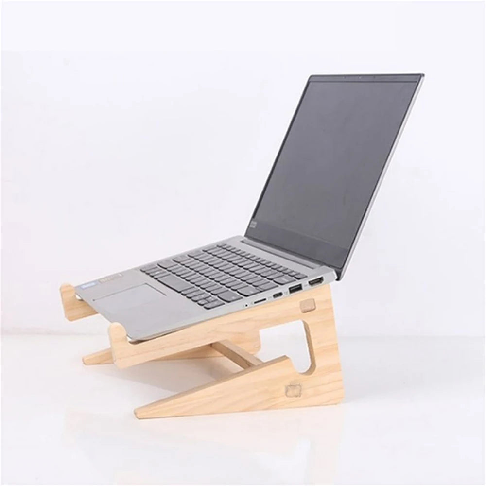 Drewniany Stojak Pod Laptopa 11-17 Organizer Biurkowy-Wood Laptop Stand