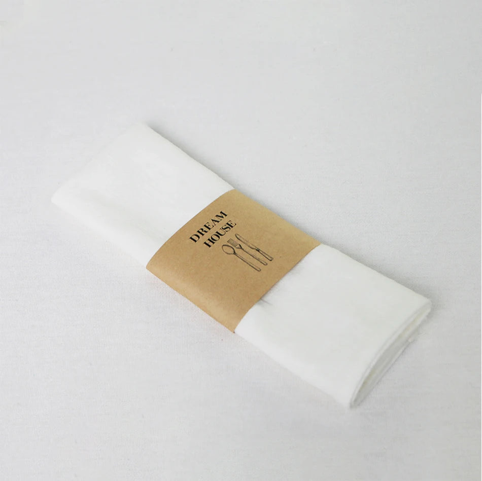 Lniane serwetki i podkładki stołowe do kuchni i jadalni, wielokrotnego użytku