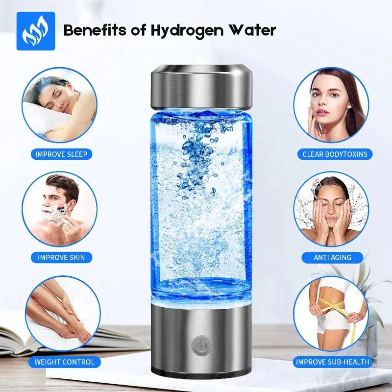 Butelka z Generatorem Wodoru – Przenośna, USB, 380 ml