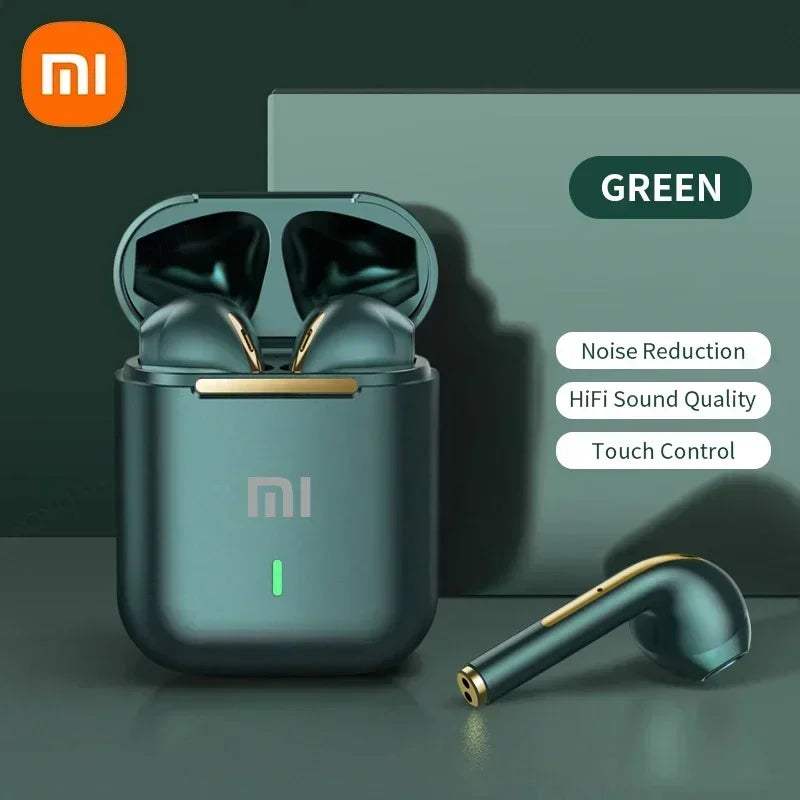 Bezprzewodowe słuchawki douszne Bluetooth 5.3 z mikrofonem, kompaktowe etui ładujące