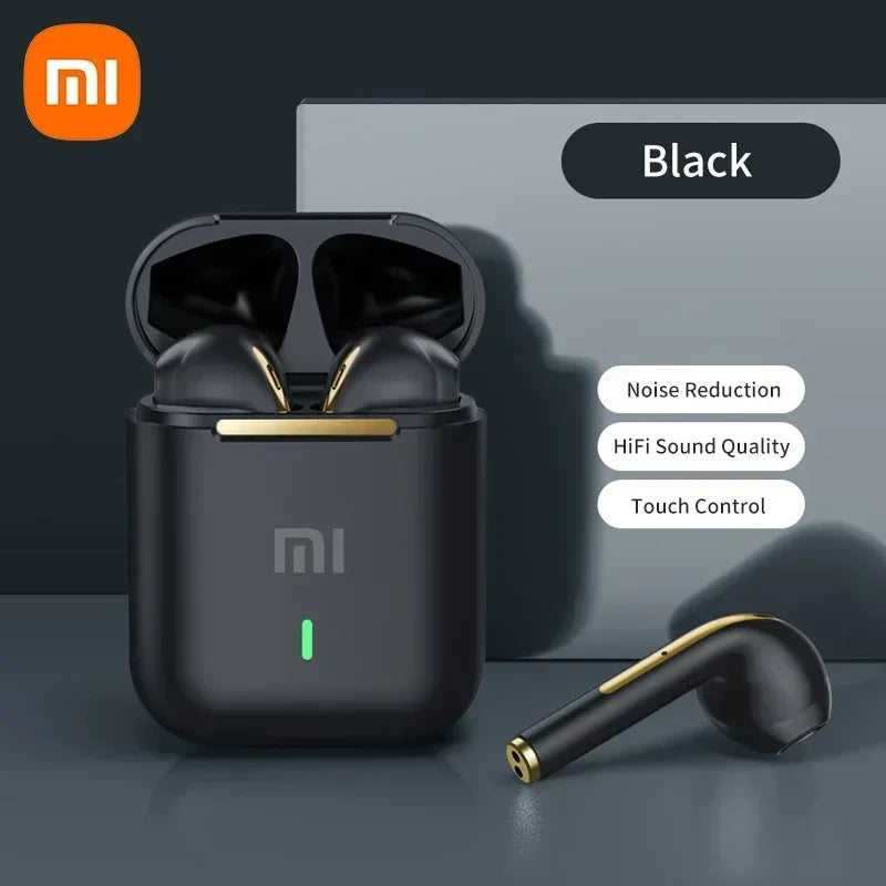 Bezprzewodowe słuchawki douszne Bluetooth 5.3 z mikrofonem, kompaktowe etui ładujące