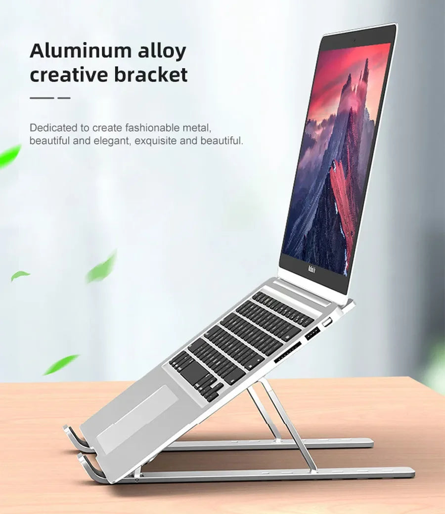 Składany uchwyt aluminiowy pod laptopa z regulacją wysokości