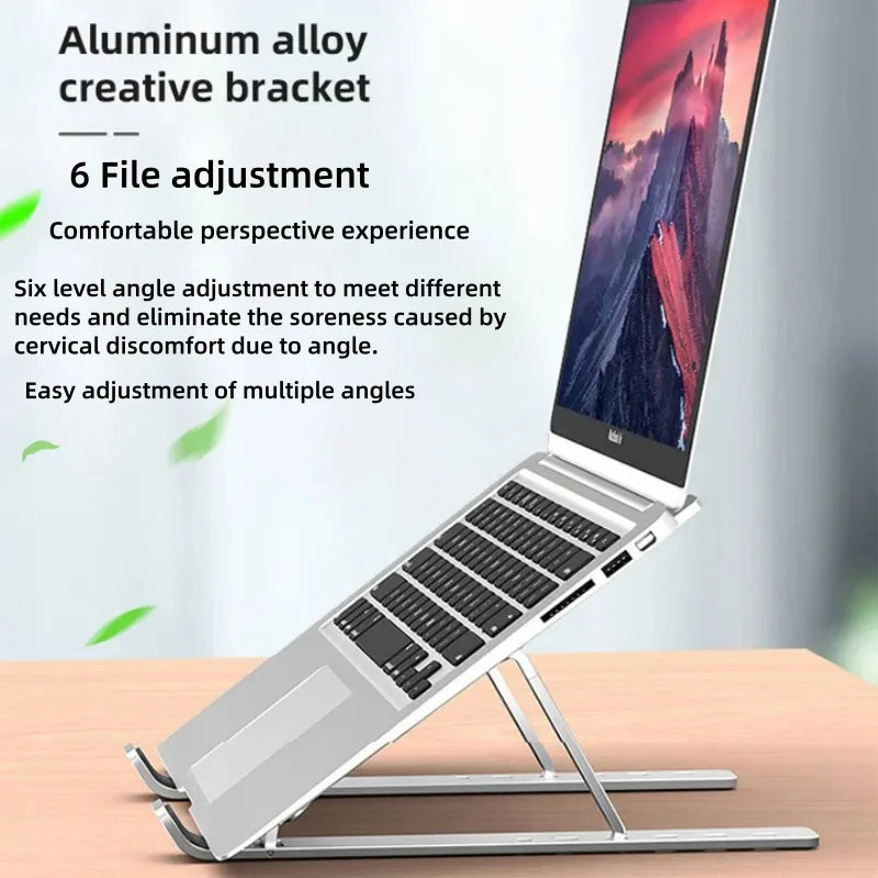 Składany uchwyt aluminiowy pod laptopa z regulacją wysokości