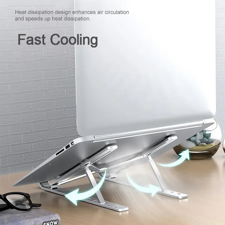 Składany uchwyt aluminiowy pod laptopa z regulacją wysokości
