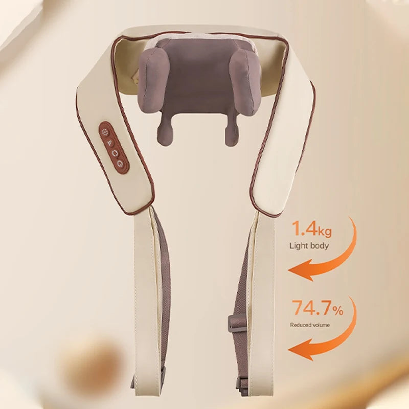 Masażer Shiatsu do karku i pleców z funkcją podgrzewania i rotacją