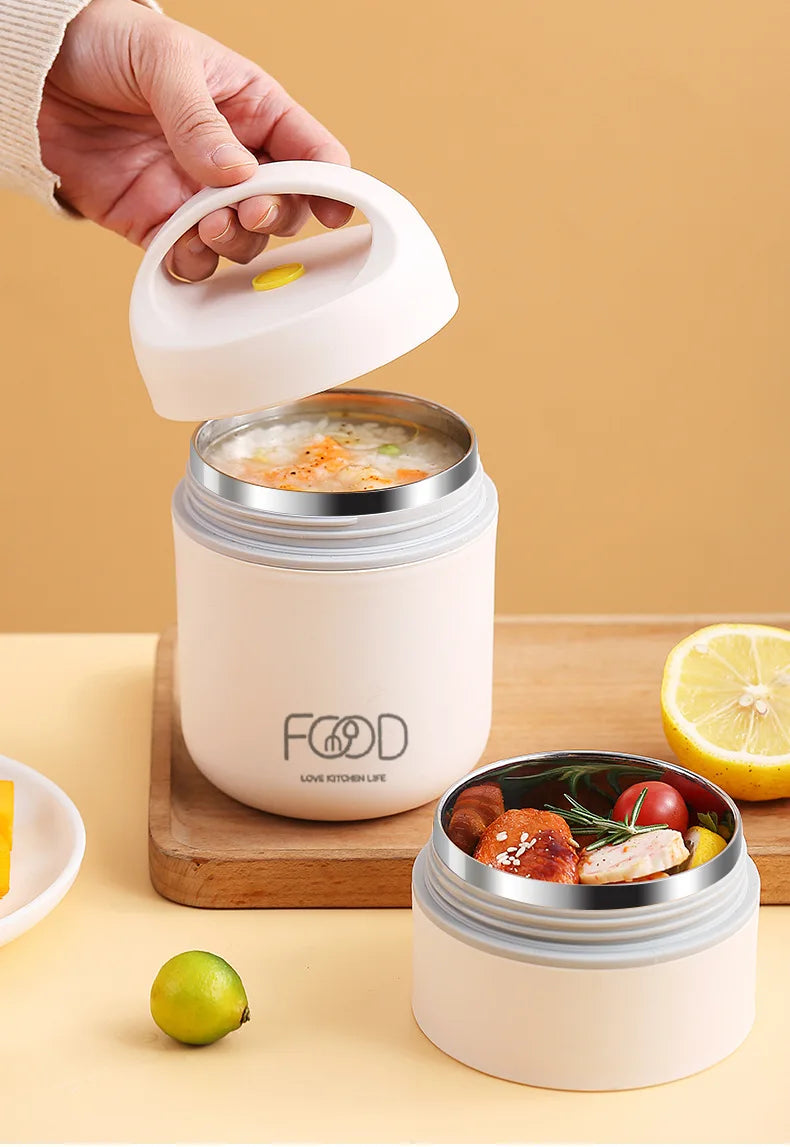 Lunchbox  termiczny ze stali nierdzewnej z torbą i łyżką.Dla dzieci i dorosłych