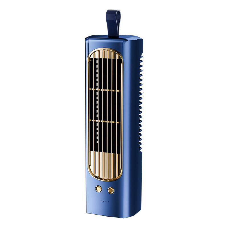 Bezłopatkowy wentylator biurkowy – cichy, ładowany USB, nowoczesny design