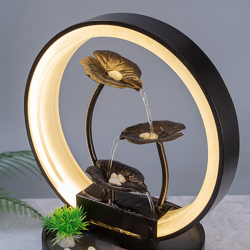 Zen Dekoracyjny Nawilżacz Powietrza LED – Metalowy Styl Zen do Biura i Domu