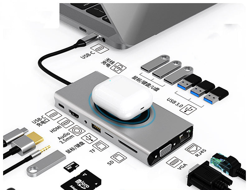 Wielofunkcyjny HUB USB-C z HDMI.Stacja dokująca do laptopa i notebooka