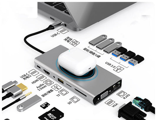 Wielofunkcyjny HUB USB-C z HDMI.Stacja dokująca do laptopa i notebooka